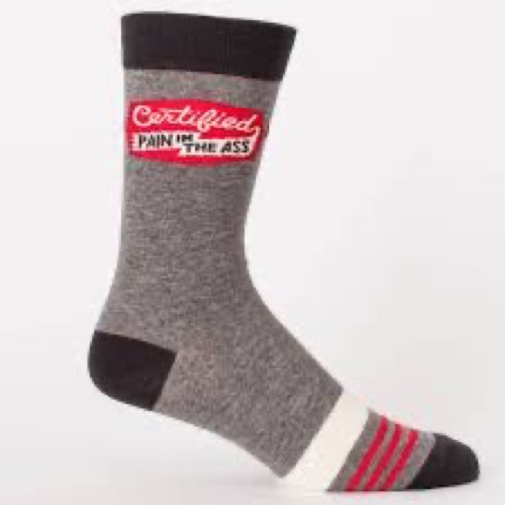 BLUE Q Certified Pain in the Ass Socks NWT